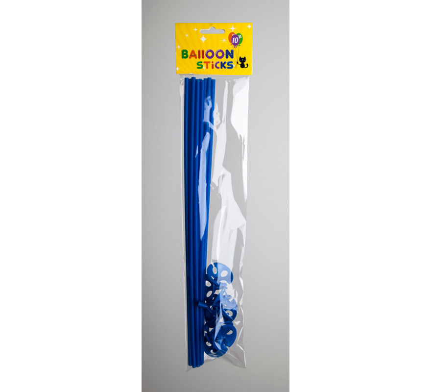 Confezione da 100 aste per palloncini blu da 40 cm