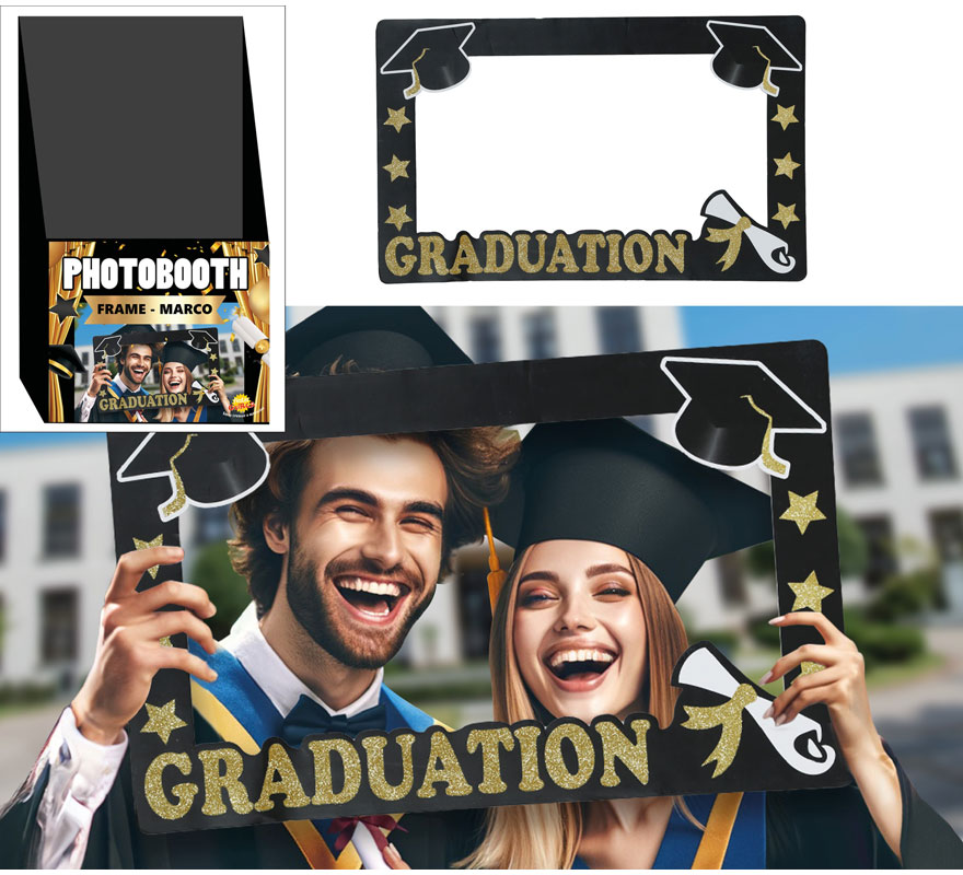 Pack of 12 Photobooth Frames Graduation of 80x50 cm