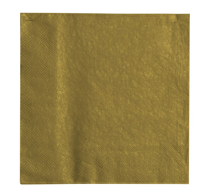Confezione da 12 Tovaglioli Oro 33X33 cm