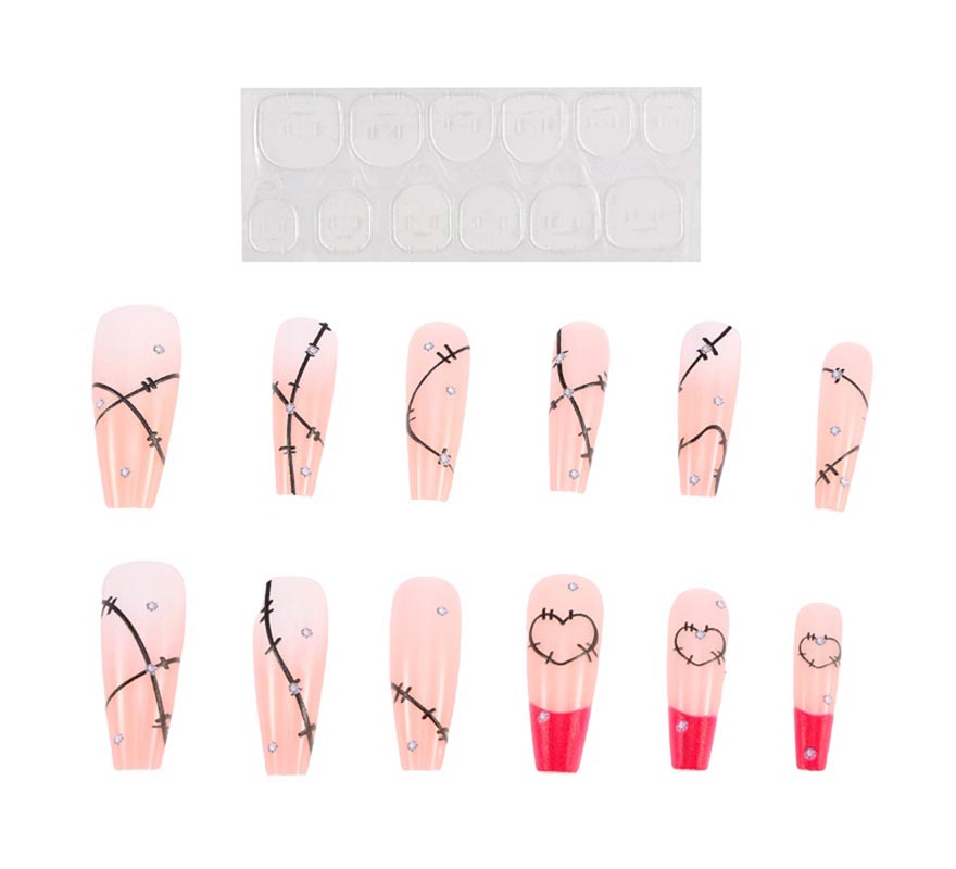 Pack of 13 Self-Adhesive Nails Stitching