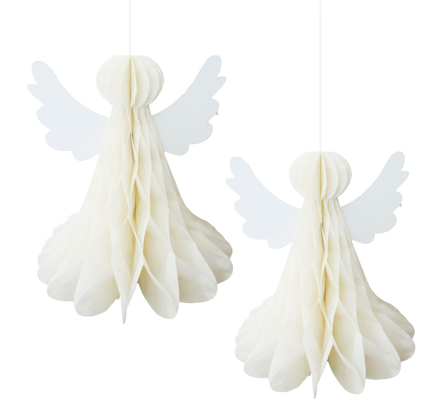 Pack de 2 Colgantes Panal de Ángel de 15 cm