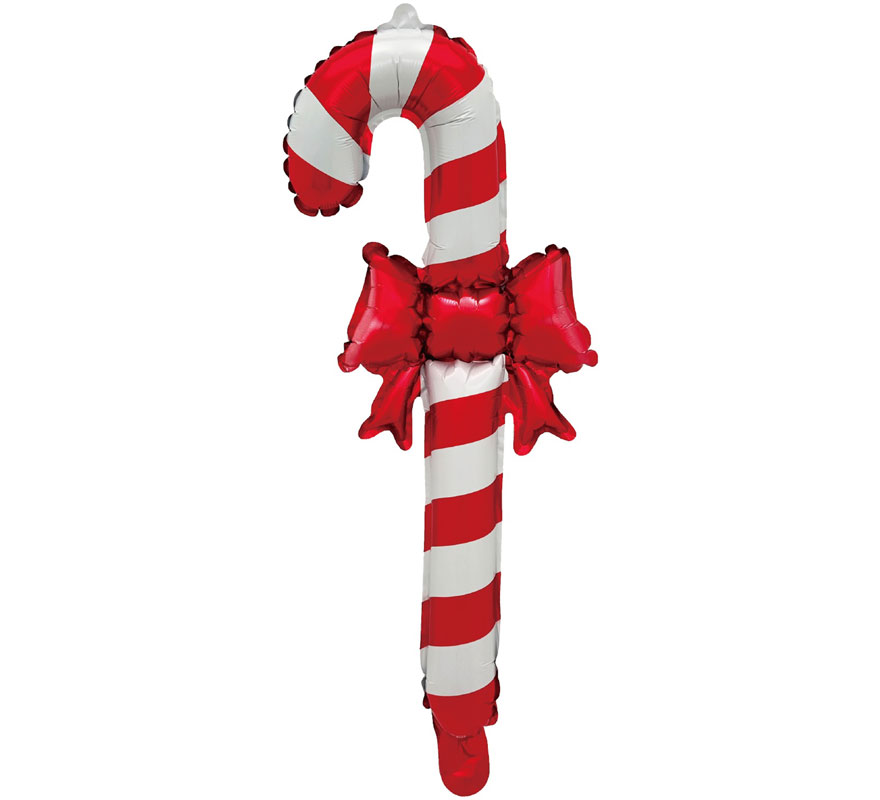 Globo Foil Bastón Caramelo con Lazo 55x25 cm