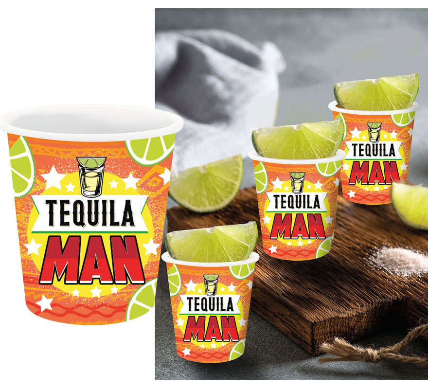 Pack of 3 Tequila Man Shots 5x6 cm