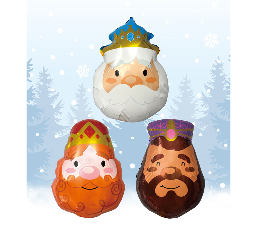 Pack de 3 Globos Foil Reyes Magos