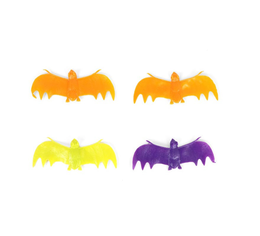 Pacote de 4 morcegos decorativos multicoloridos