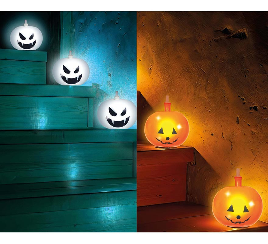 Pack of 5 Multicolor Pumpkin Light Balloons