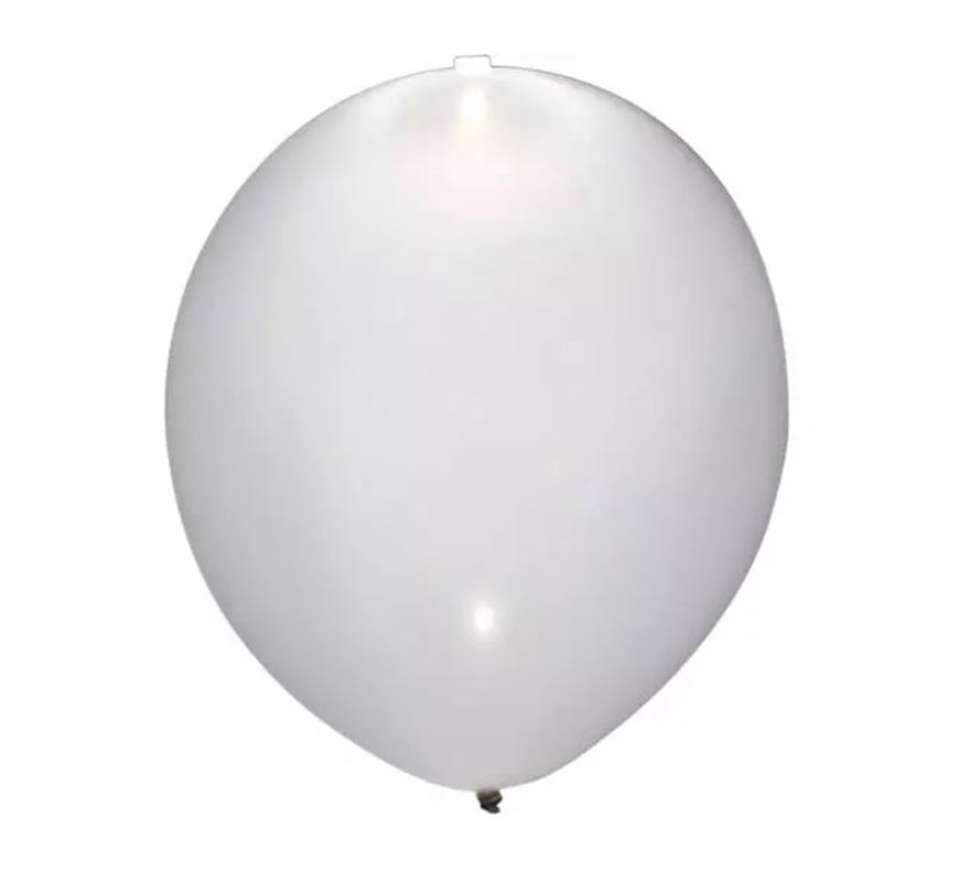 Pack of 5 30 cm White LED Balloons