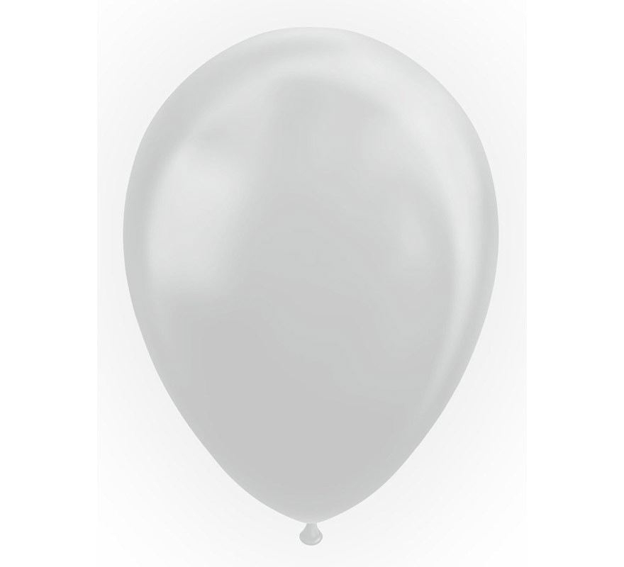 Confezione da 50 palloncini in argento metallizzato da 30 cm