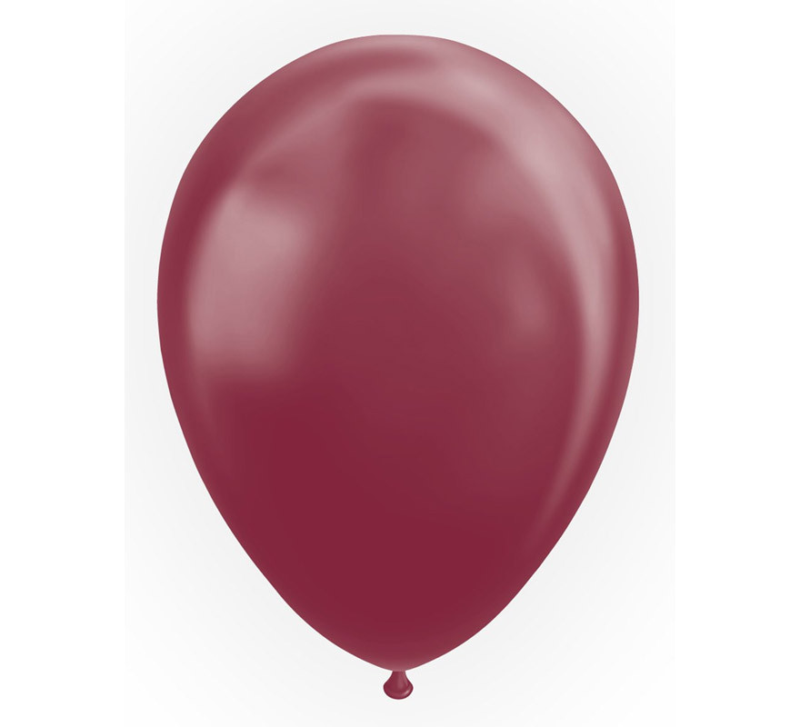 Confezione da 50 palloncini metallizzati rosso bordeaux 30 cm