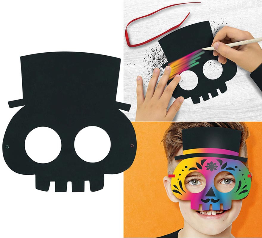 Pack of 6 Coloring Masks 20 cm