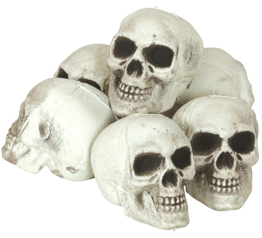 Pack de 6 Calaveras 8 cm