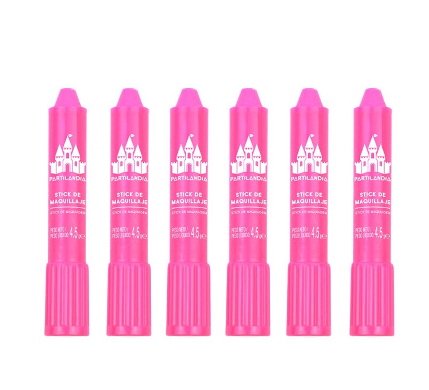 Pacote de 6 Face Stick em várias cores fluorescentes