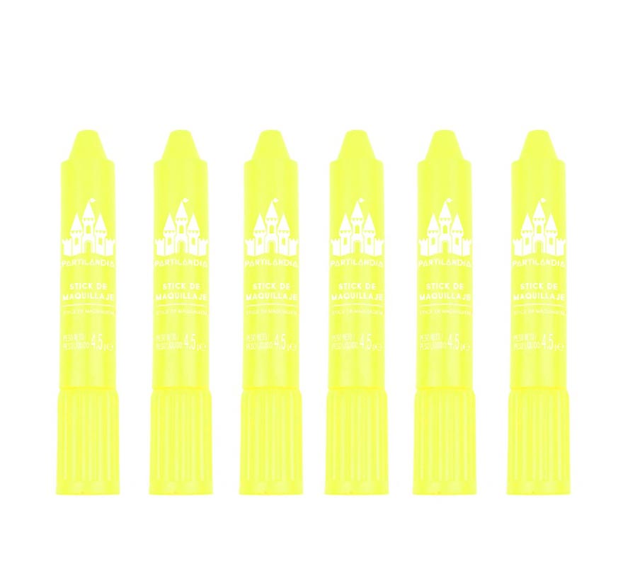 Pacote de 6 Face Stick em várias cores fluorescentes