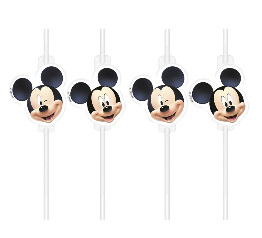 Pack of 6 Mickey Mouse paper straws