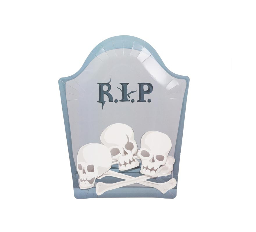 Pack of 6 21x26 cm Tombstone Paper Plates