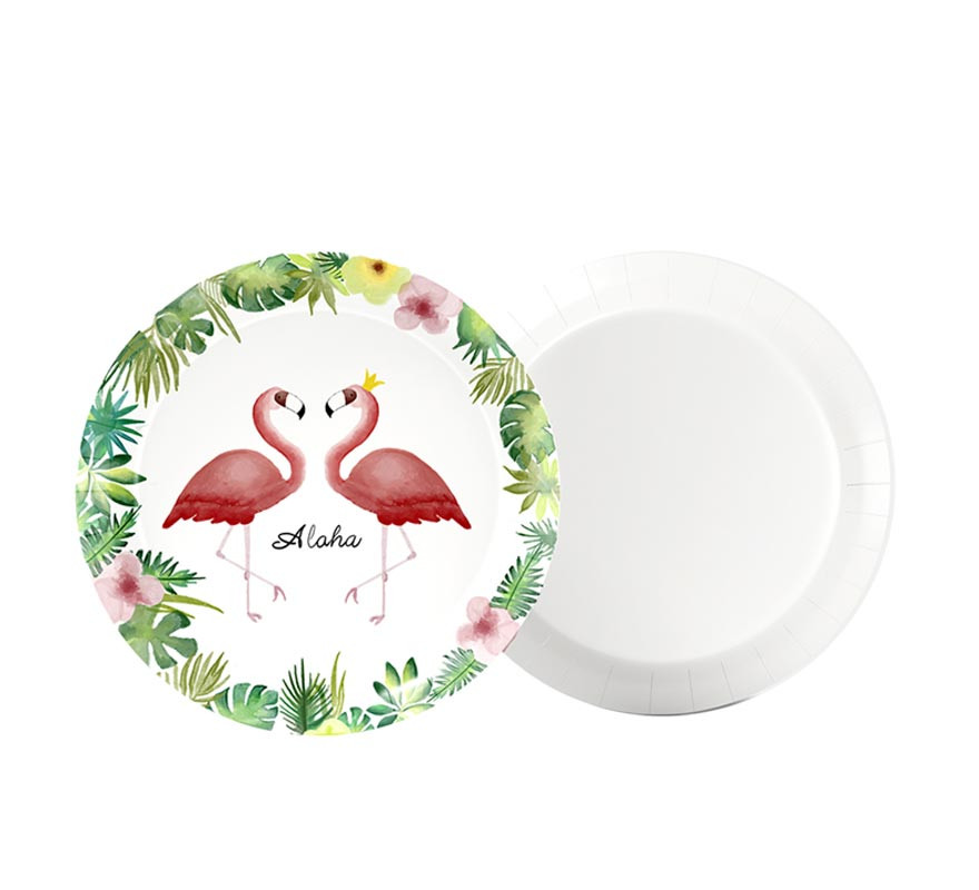 Pack of 8 Hawaii Plates of 17.5 cm