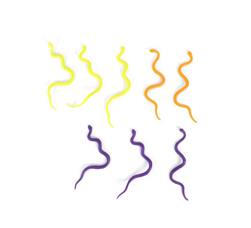 Pacote de 8 cobras decorativas multicoloridas