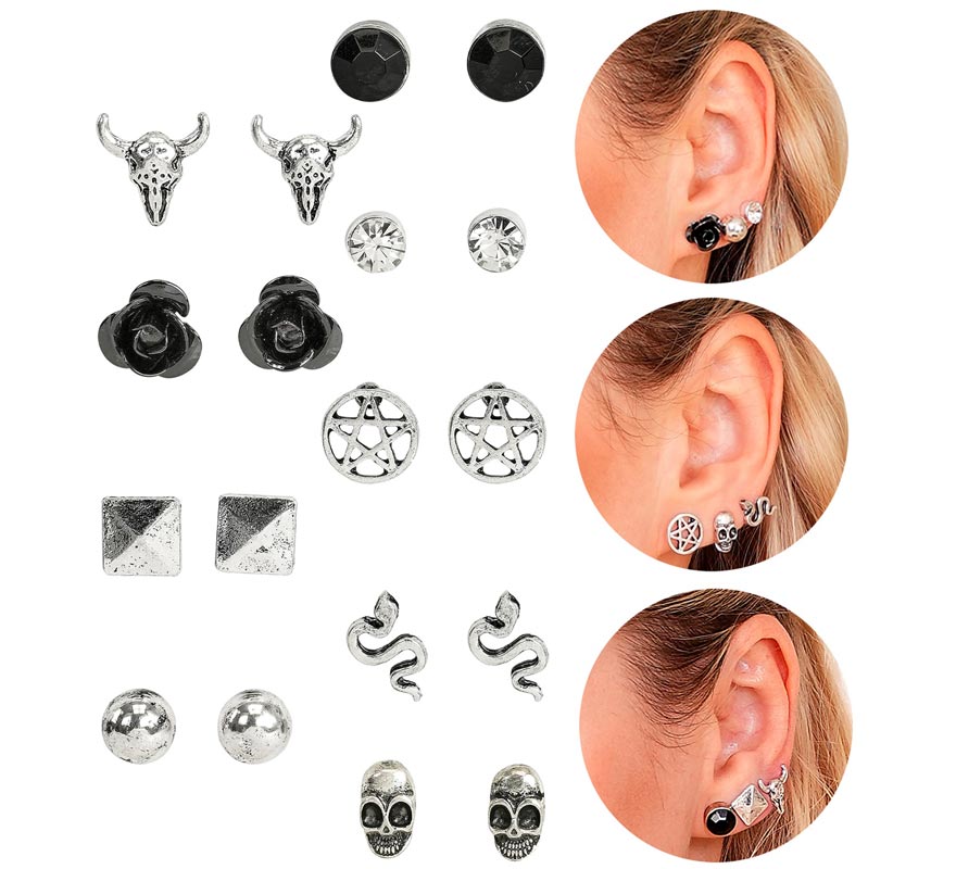 Pack de 9 Pendientes surtidos de Halloween