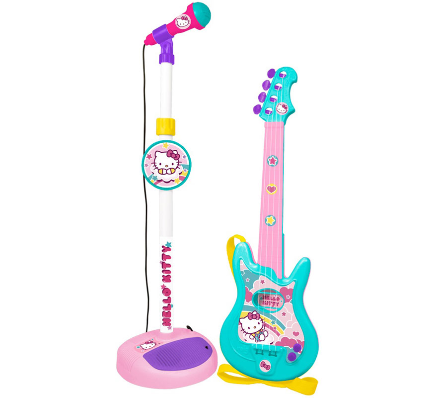 Pack Guitarra y Micrófono Hello Kitty