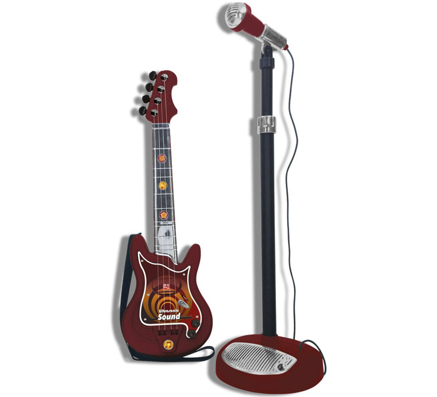 Pack Guitarra y Micrófono Metalizados Ultrasonic
