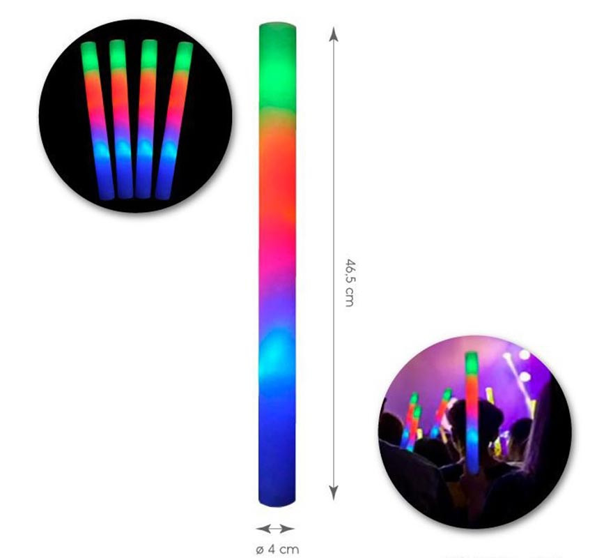 Bastão de espuma LED de 46,5 cm para festas noturnas