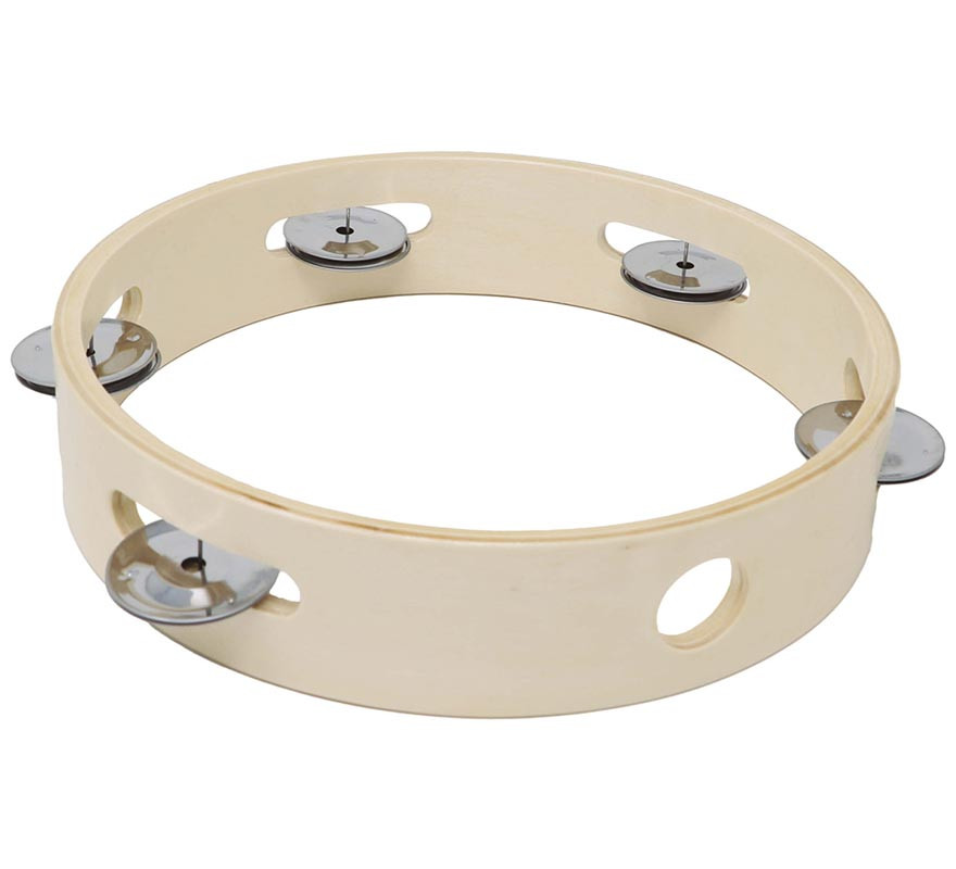 20cm Wooden Tambourine