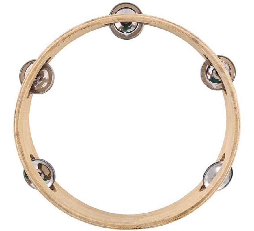 Pandereta de Madera sin parche o Sonaja de 21,5x4 cm