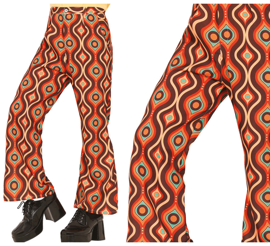 Adult 70s Curves Printed Trousers