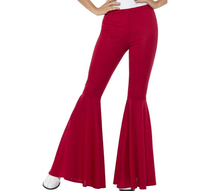 Pantalones de Campana Rojos mujer