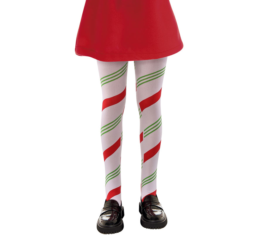 Panty a Rayas Lazo Navidad Infantiles
