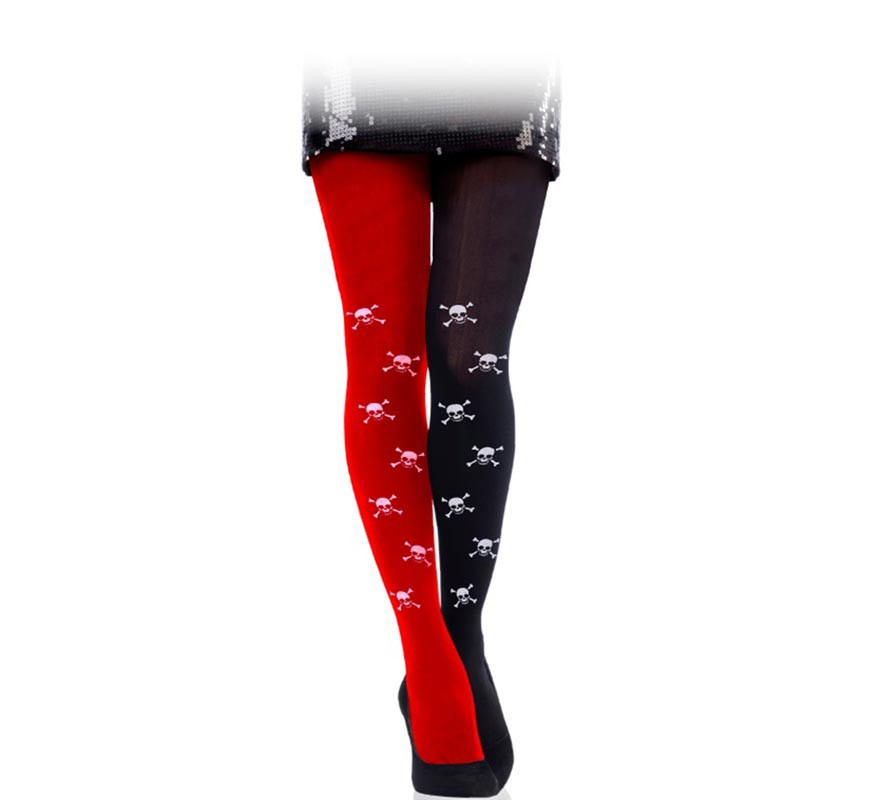 Adult red and black pirate panty