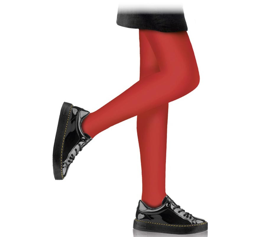 Children's 40 denier red tights