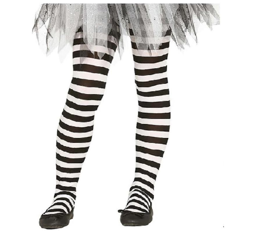 Collants listrados em várias cores para criança dos 7 aos 12 anos