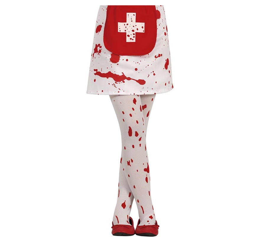 White pantyhose with children's blood