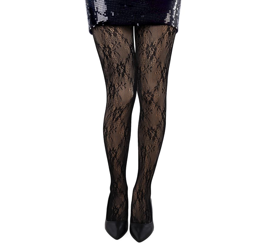 Floral Fishnet Tights