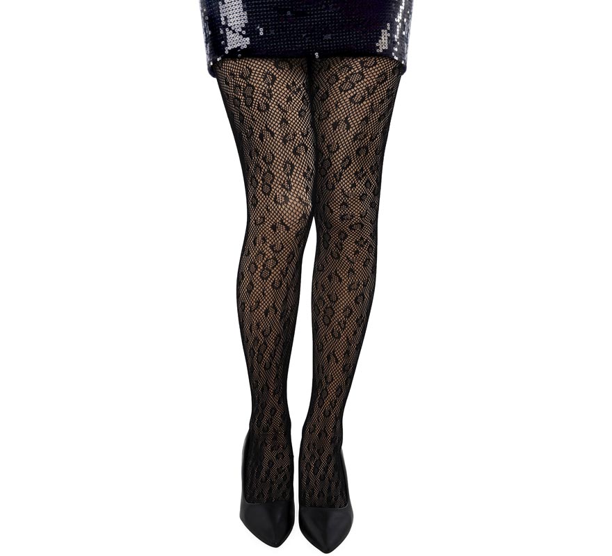Leopard Fishnet Tights