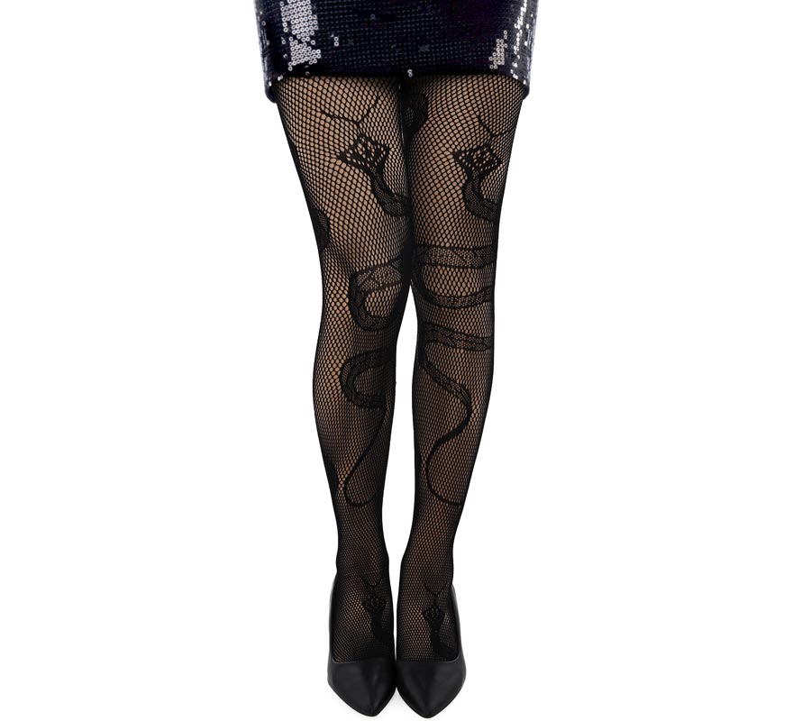 Snake Fishnet Tights