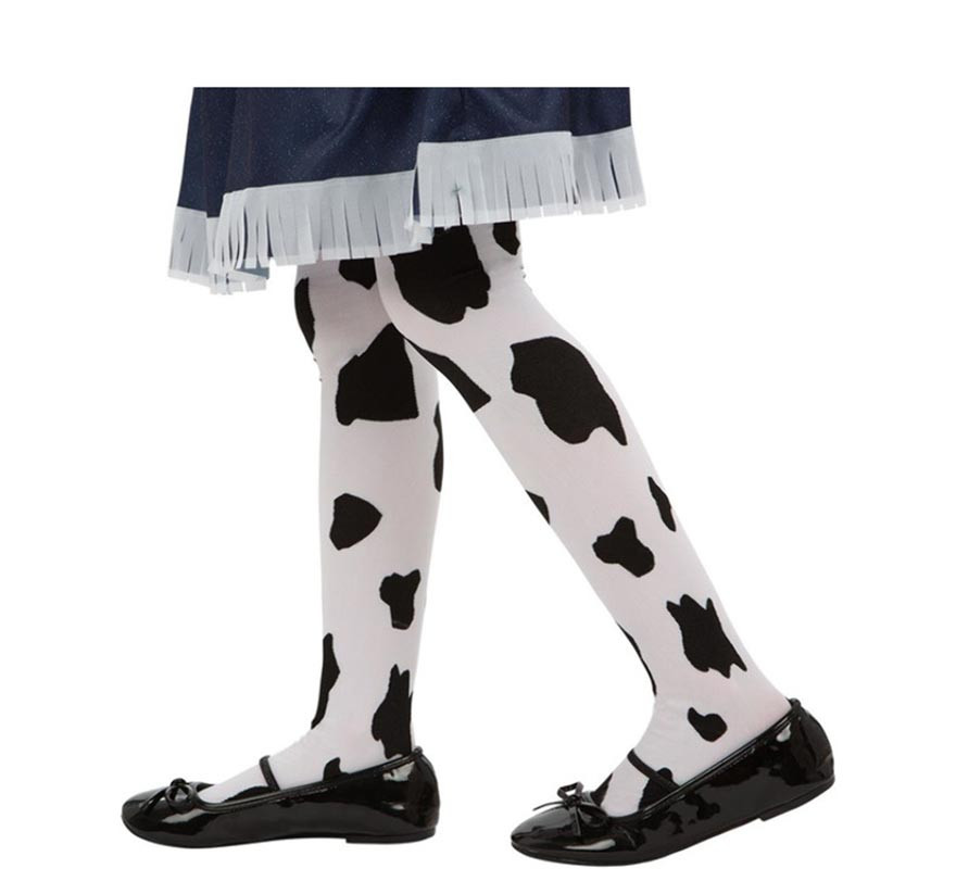 Costume da Cowgirl con stampa di mucca per bambina