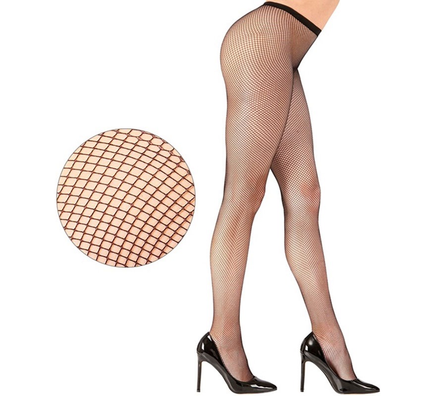 Black fishnet tights for women