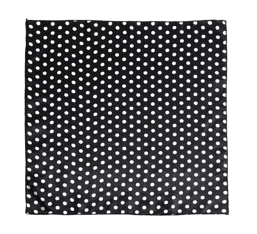 Lenço com bolas brancas de 50x50 cm em várias cores