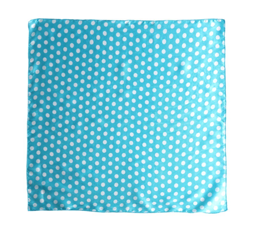Lenço com bolas brancas de 50x50 cm em várias cores