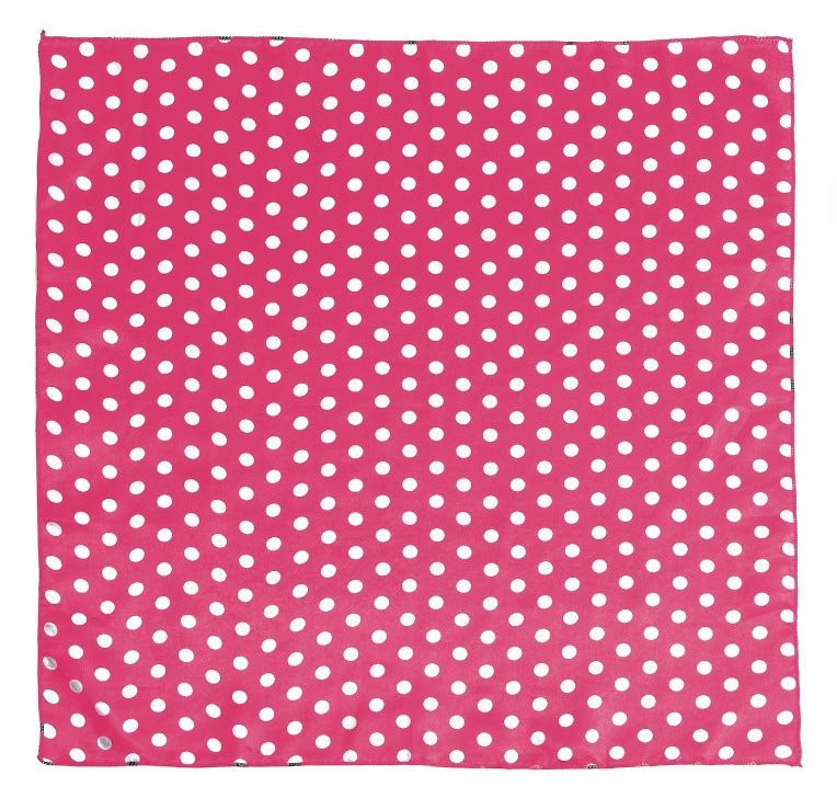 Lenço com bolas brancas de 50x50 cm em várias cores