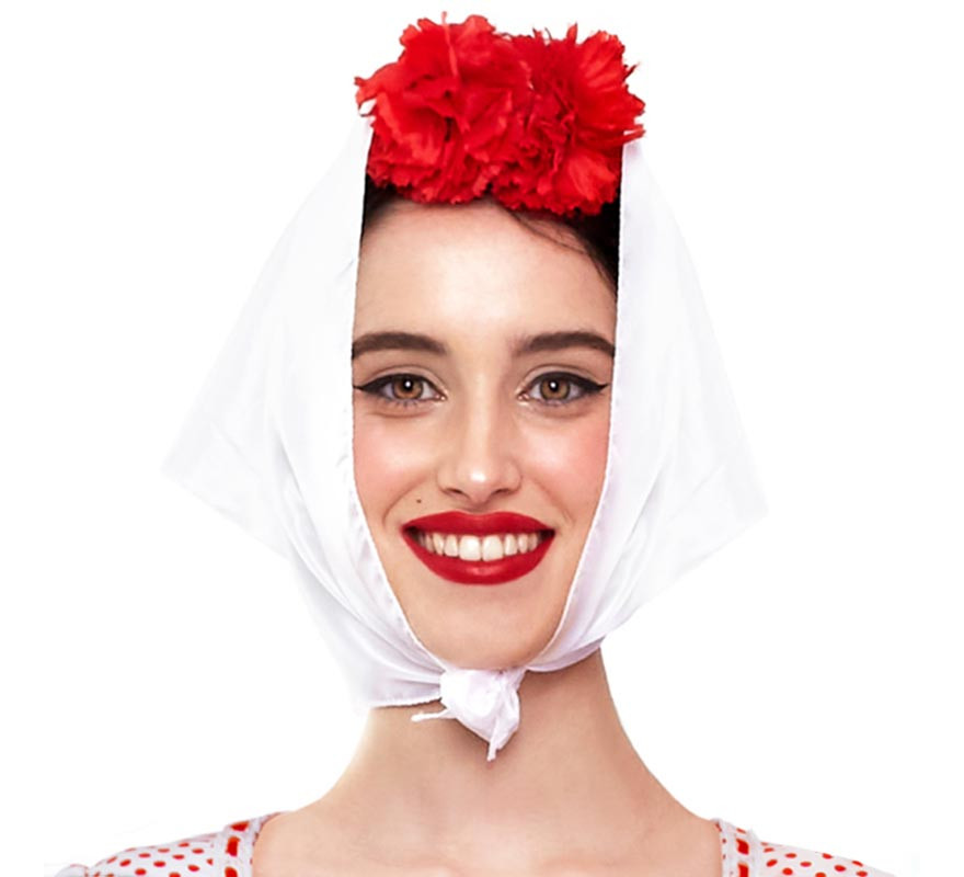 Cachecol Chulapa ou Madrileña sem flores em várias cores 87x38 cm
