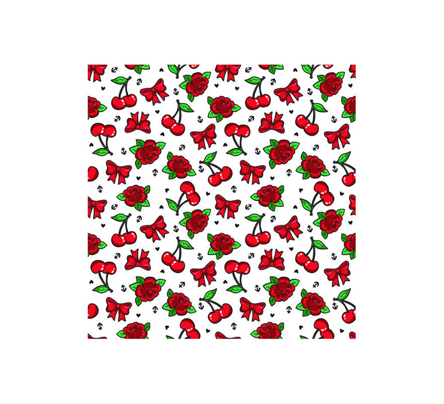 Lenço Foulard Cherry Vintage Doodle