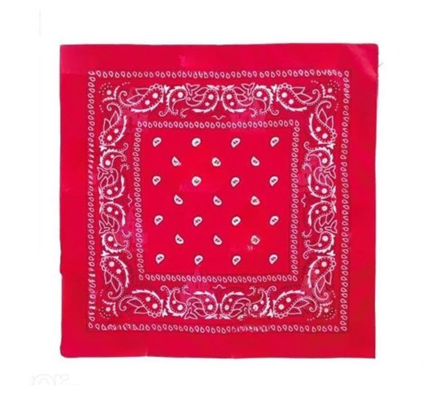 Red Paisley Scarf 54x54 cm