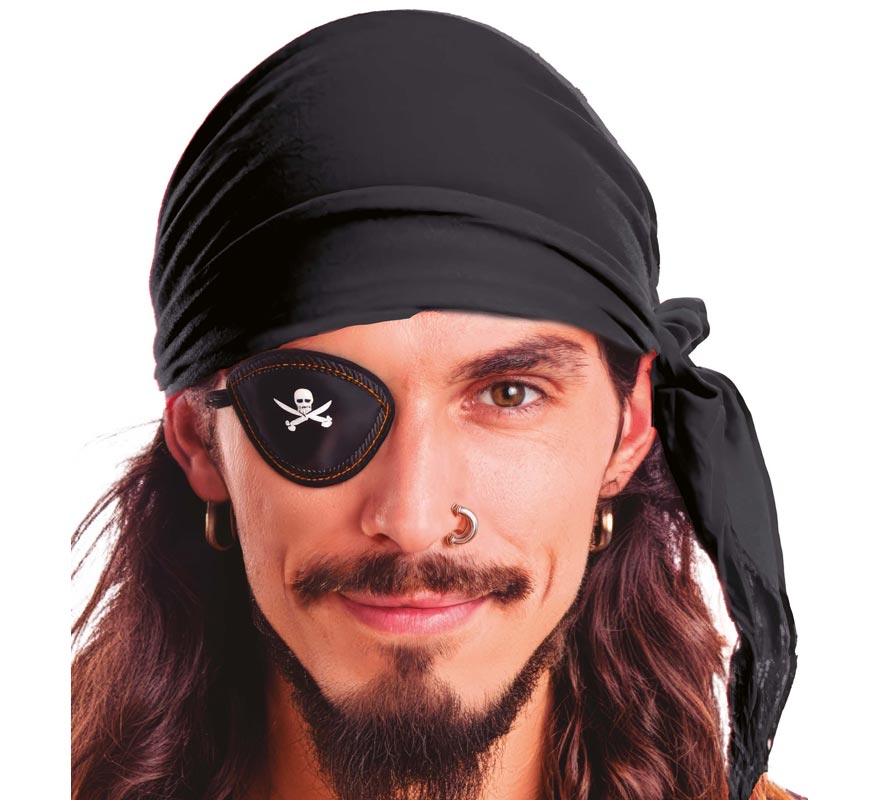 Pañuelo Pirata negro de Terciopelo