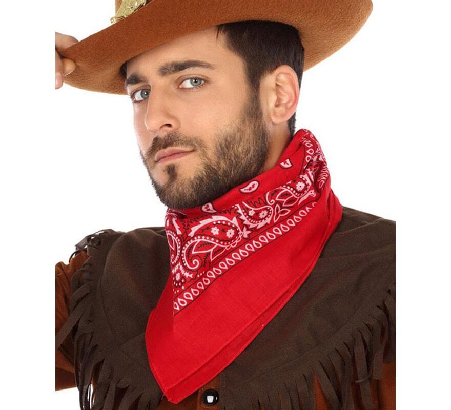 Pañuelo de Cowboy Roja con estampado