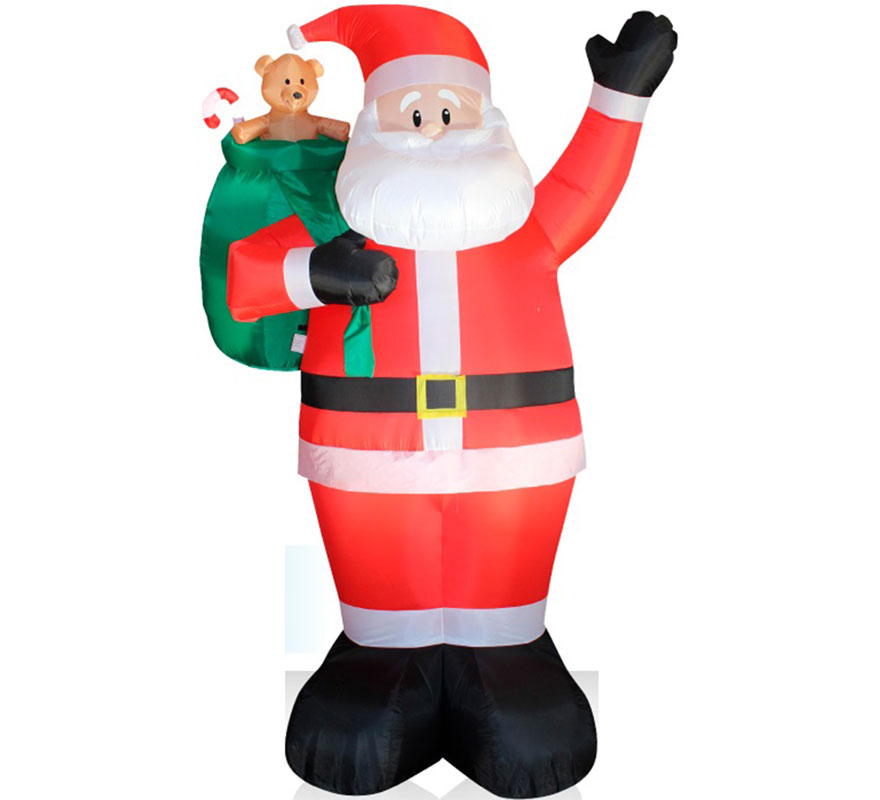 Papá Noel Hinchable con LED de 182 cm