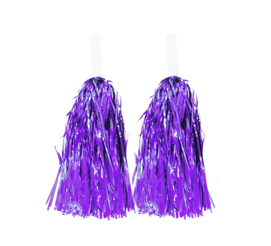 Par de Pompons Brilhantes com Pega em várias cores
