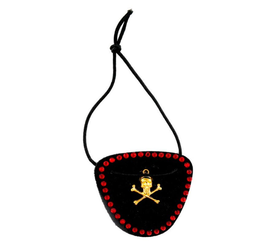 Pirate patch red stitching for women